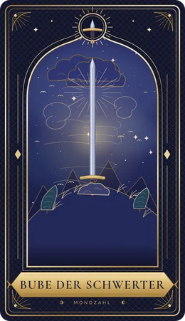 Tarotkarte Bube der Schwerter