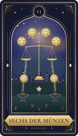 Tarotkarte Sechs der Münzen