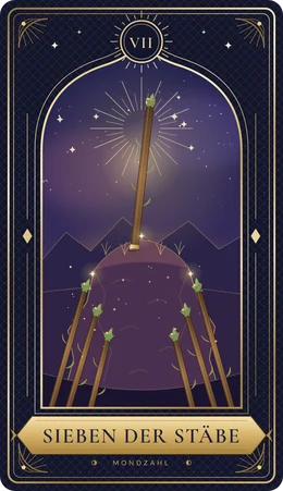 Tarotkarte Sieben der Stäbe