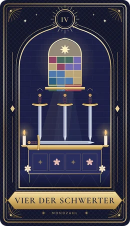Tarotkarte Vier der Schwerter
