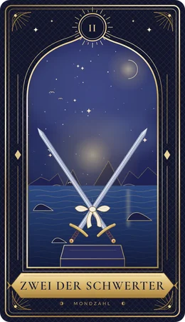 Tarotkarte Zwei der Schwerter